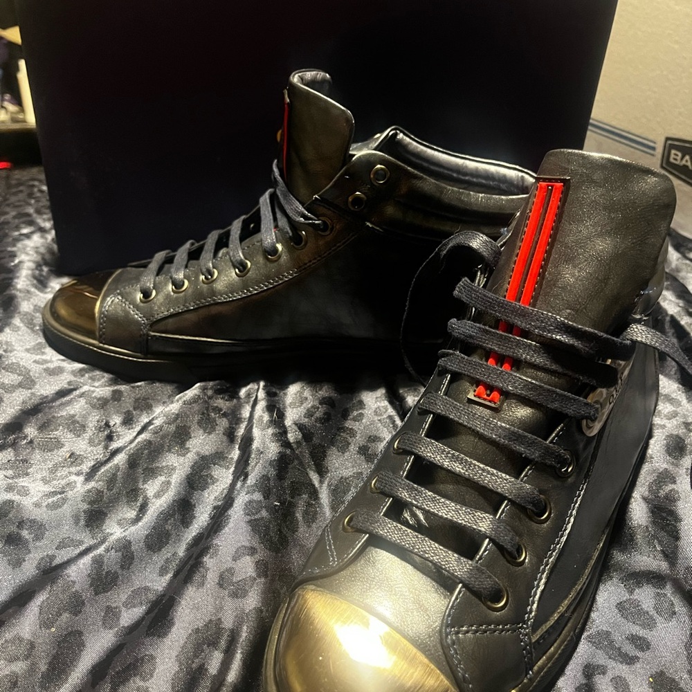 Men’s Opp France Black and silver  High-Top Sneakers